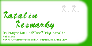 katalin kesmarky business card